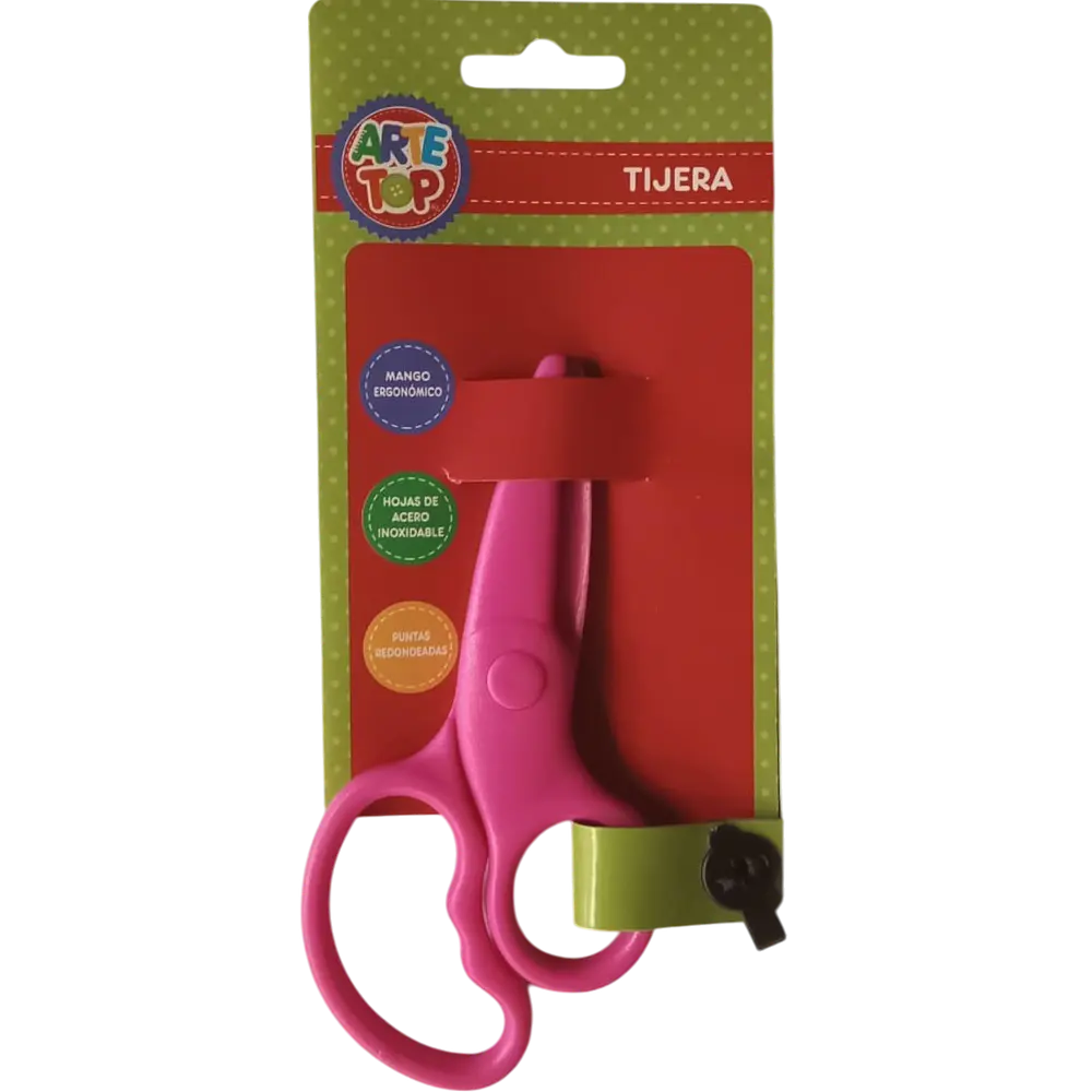 TIJERA ESCOLAR 13CM PLÁSTICA DISEÑO/COLORES