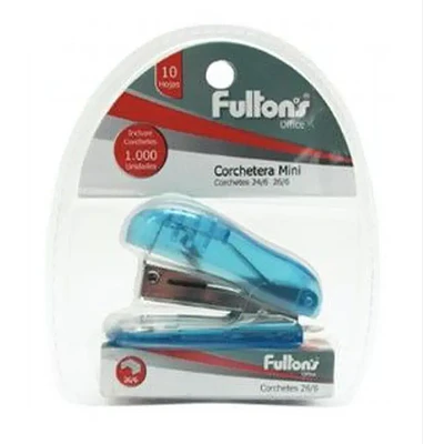 BLISTER CORCHETERA PLASTICA MINI 10 HOJAS AZUL