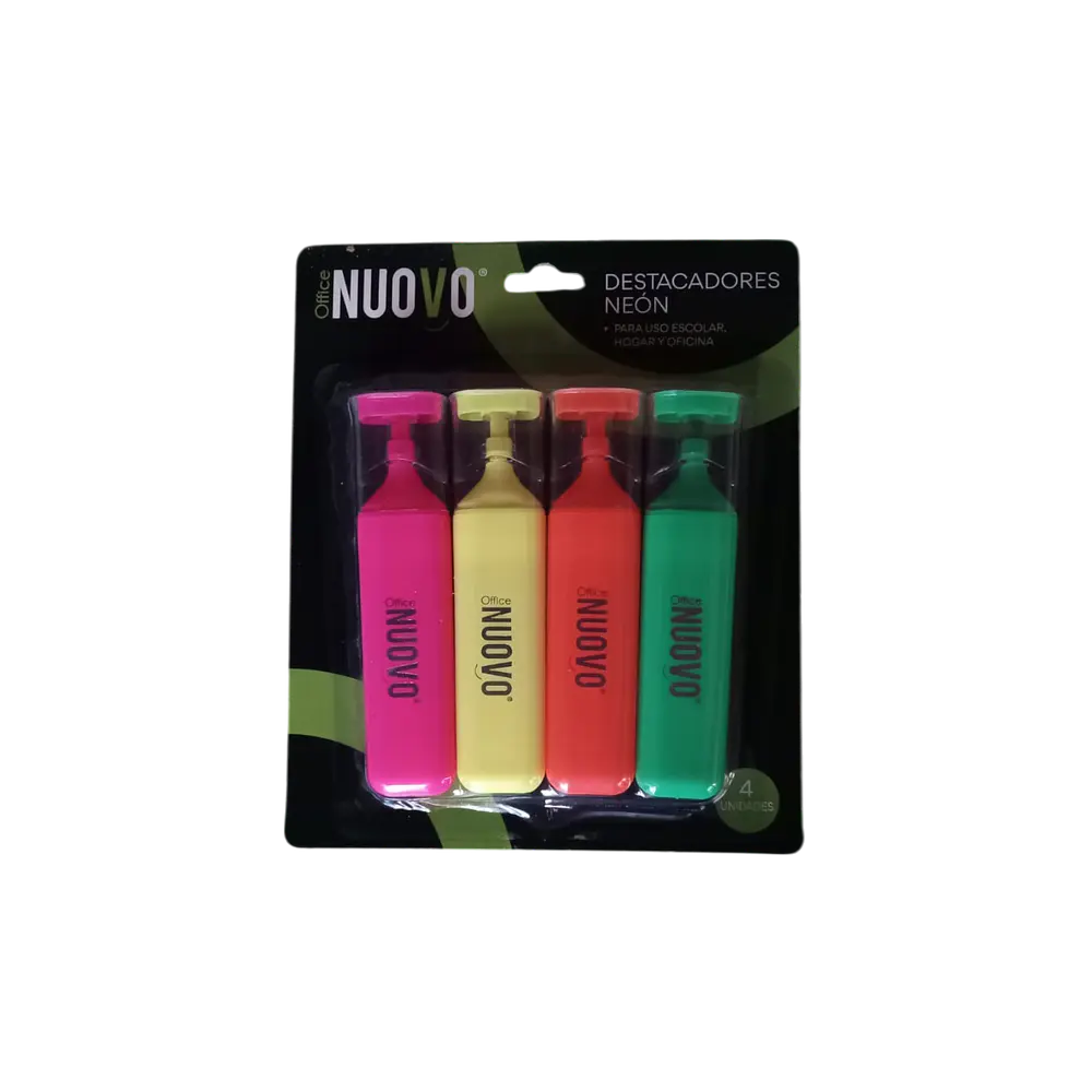 BLISTER DESTACADORES FLUOR 4UNDS