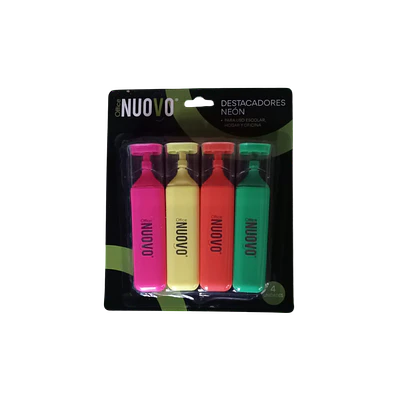 BLISTER DESTACADORES FLUOR 4UNDS