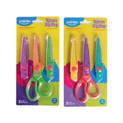TIJERA ZIG ZAG INTENCAMBIABLE 3 CORTES 