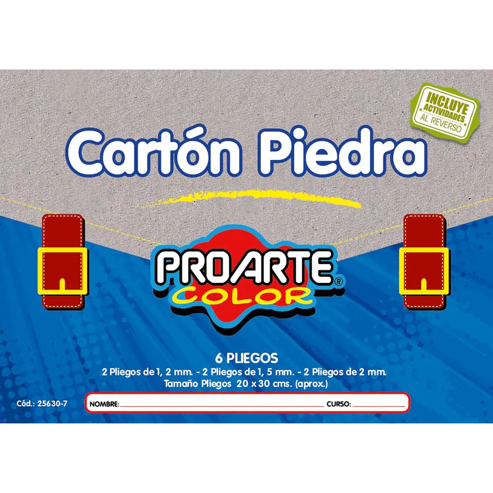 CARPETA CARTON PIEDRA 6 PLIEGOS 20x30 CMS.