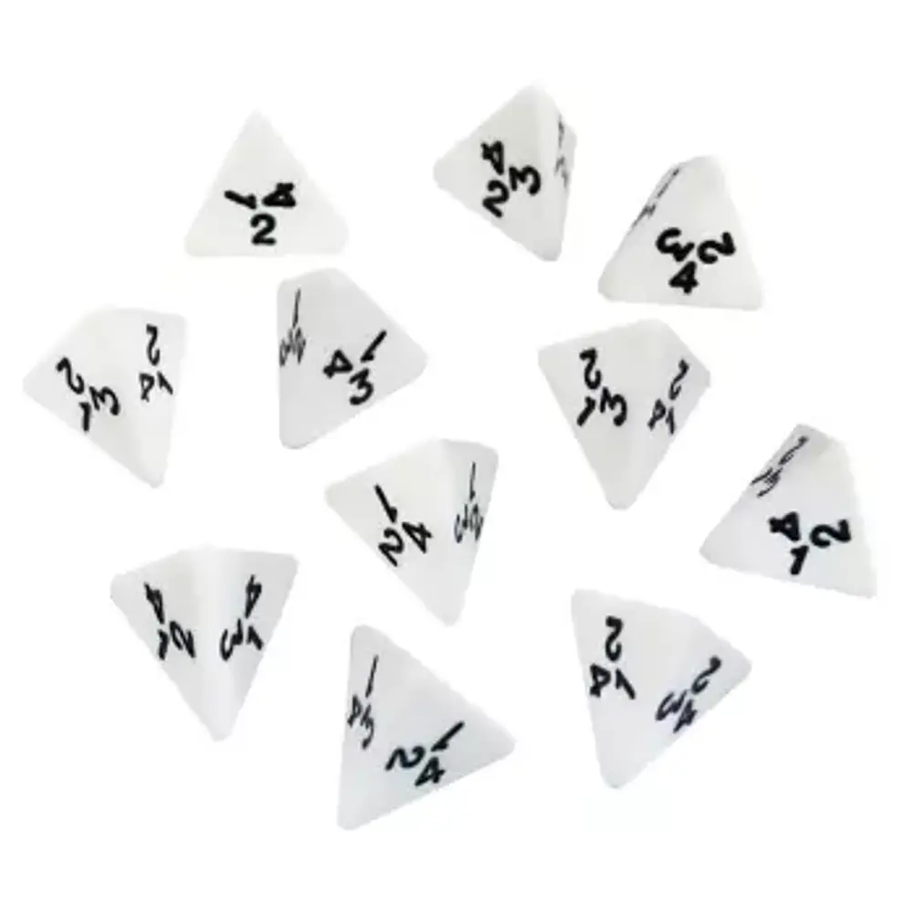 DADO 4 LADOS PIRAMIDAL TETRAEDRO 