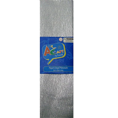 PAPEL CREPE PLATEADO 50 X 200 CMS