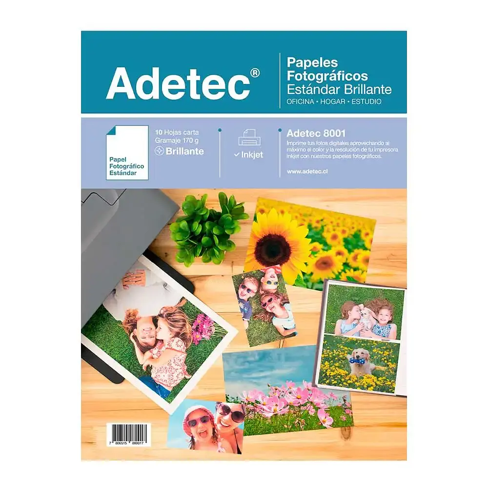 PAPEL FOTOG. BRILLANTE 170 GR CARTA 10 HJS.
