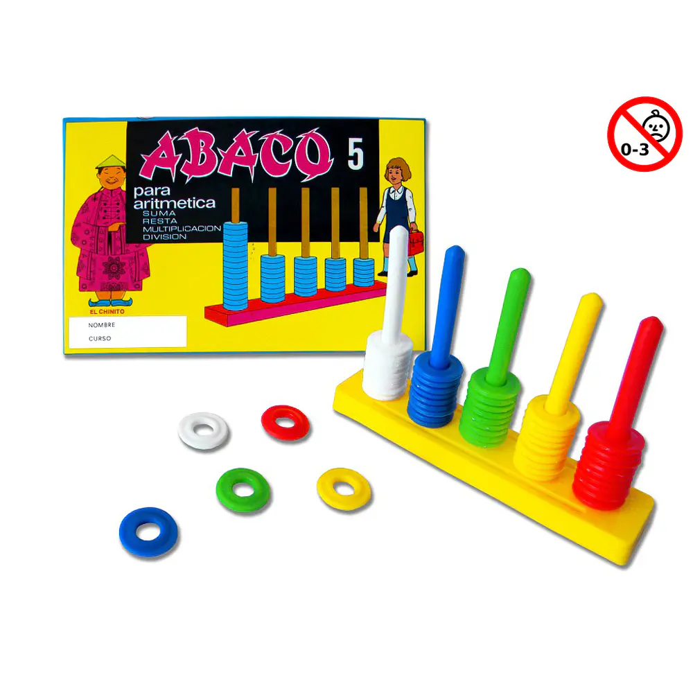 ABACO 5 DIGITOS PLASTICO PARDO