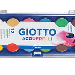 ACUARELA GIOTTO 12 COLORES EN CAJA ACRÍLICA