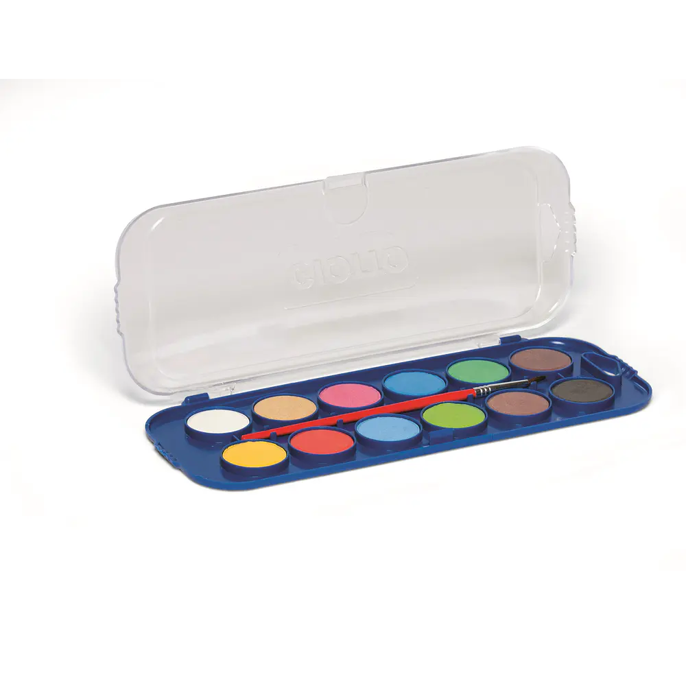 ACUARELA GIOTTO 12 COLORES EN CAJA ACRÍLICA
