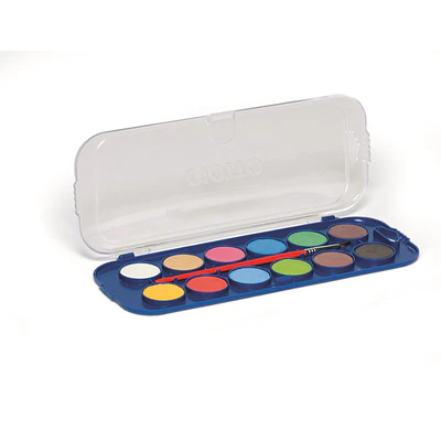 ACUARELA GIOTTO 12 COLORES EN CAJA ACRÍLICA