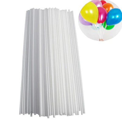 VARILLA PARA GLOBO BIG PARTY BLANCAS 100 UNIDADES