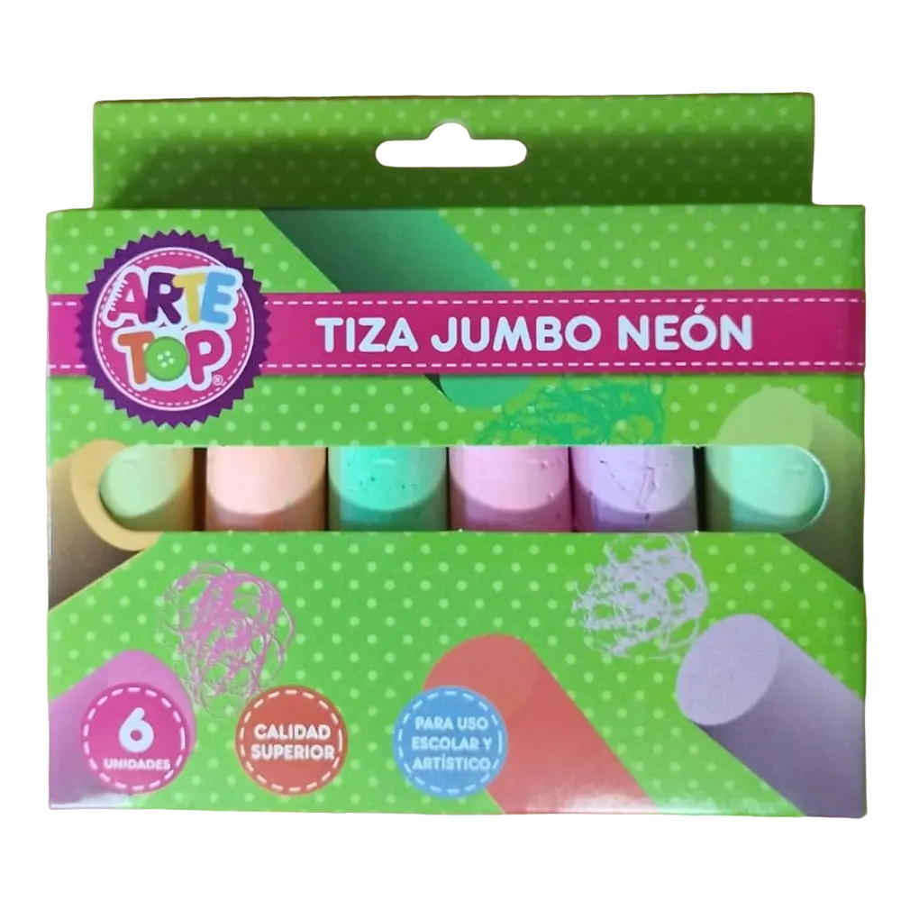 TIZA COLORES JUMBO NEON 