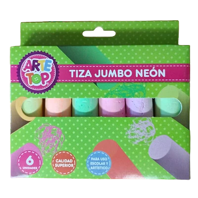 TIZA COLORES JUMBO NEON 