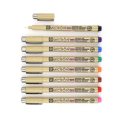 SET 8 TIRALINEAS 0.5 COL.PIGMA MICRON