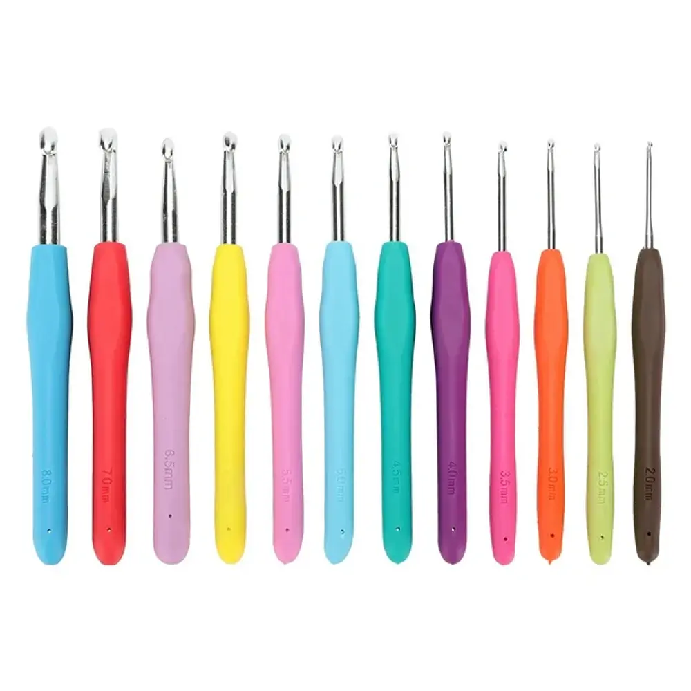 SET CROCHET DE SILICONA 13 PIEZAS