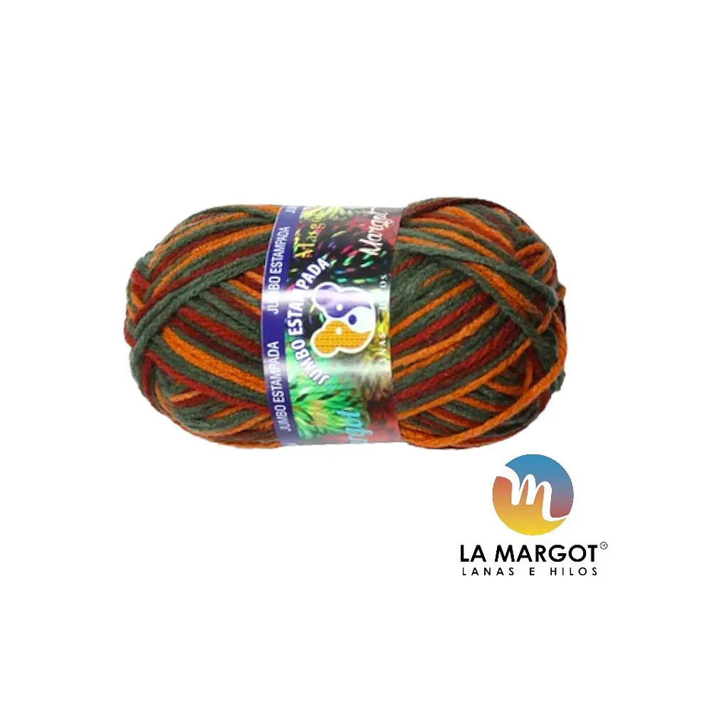 LANA JUMBO ESTAMPADA 100 GRAMOS - COLORES
