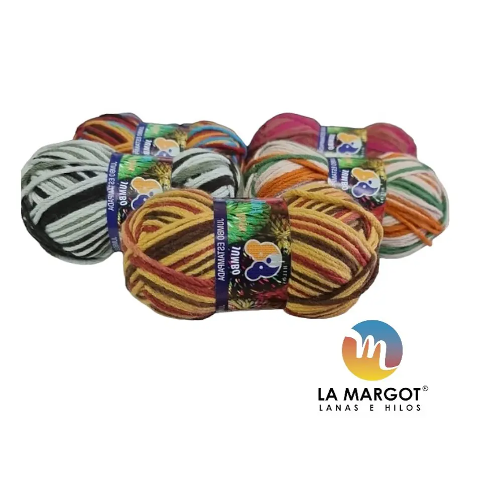 LANA JUMBO ESTAMPADA 100 GRAMOS - COLORES