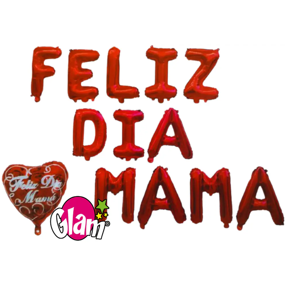 SET DE GLOBOS DÍA DE LA MAMÁ - DIFERENTES FRASES