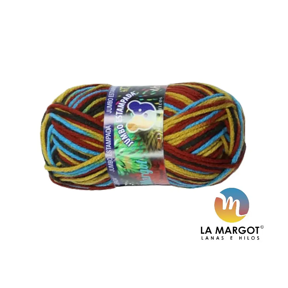 LANA JUMBO ESTAMPADA 100 GRAMOS - COLORES