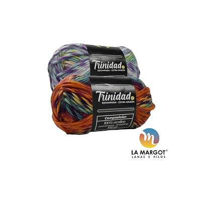 LANA TRINIDAD EXTRA GRUESA ESTAMPADA 100 GRAMOS