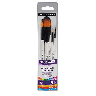 SET DE PINCELES PARA TECNICAS DE PAISAJES 5 UNIDADES