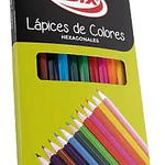 LÁPICES 12 COLORES HEXAGONALES 