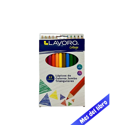 LAPICES 12 COLORES TRIANGULARES JUMBO