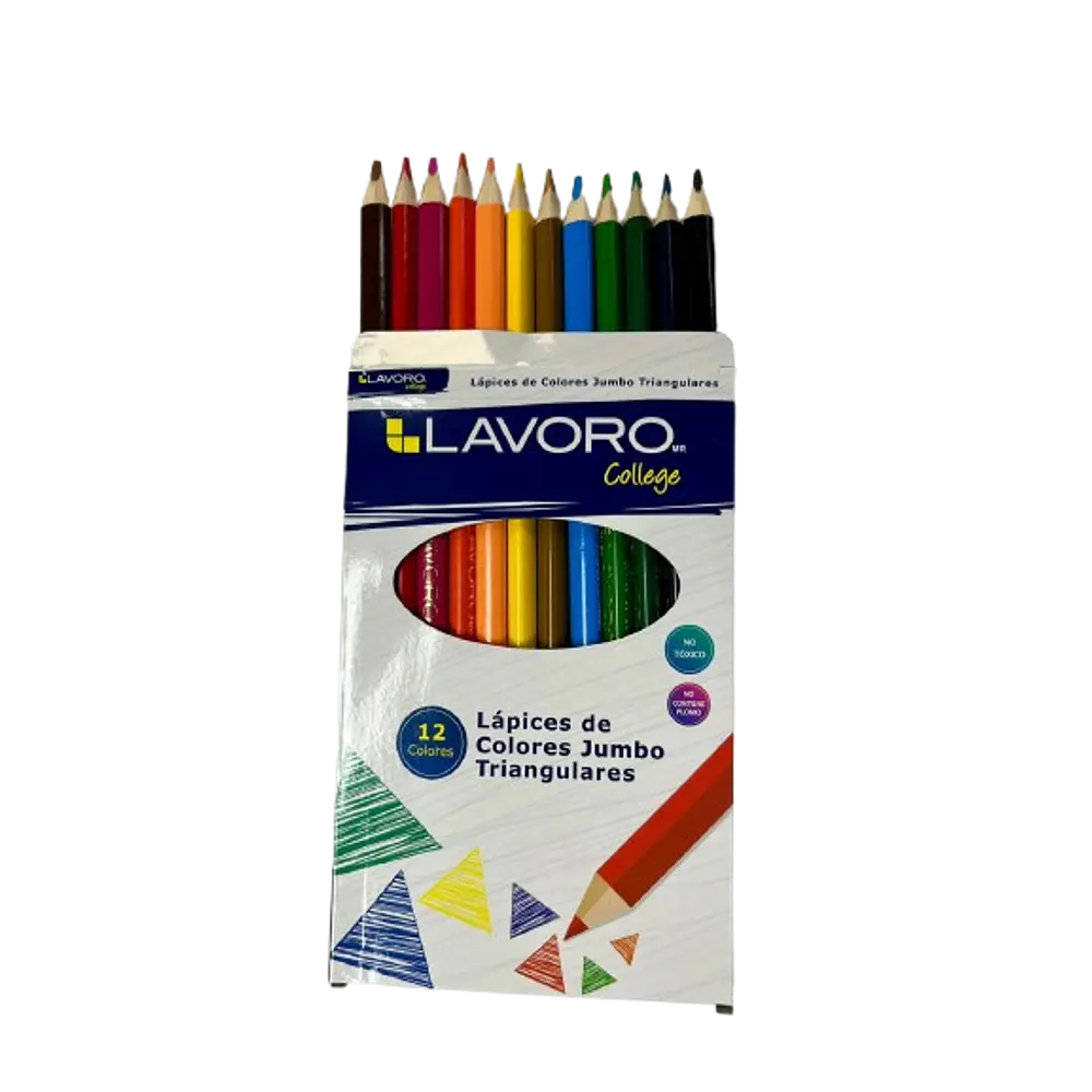 LAPICES 12 COLORES TRIANGULARES JUMBO