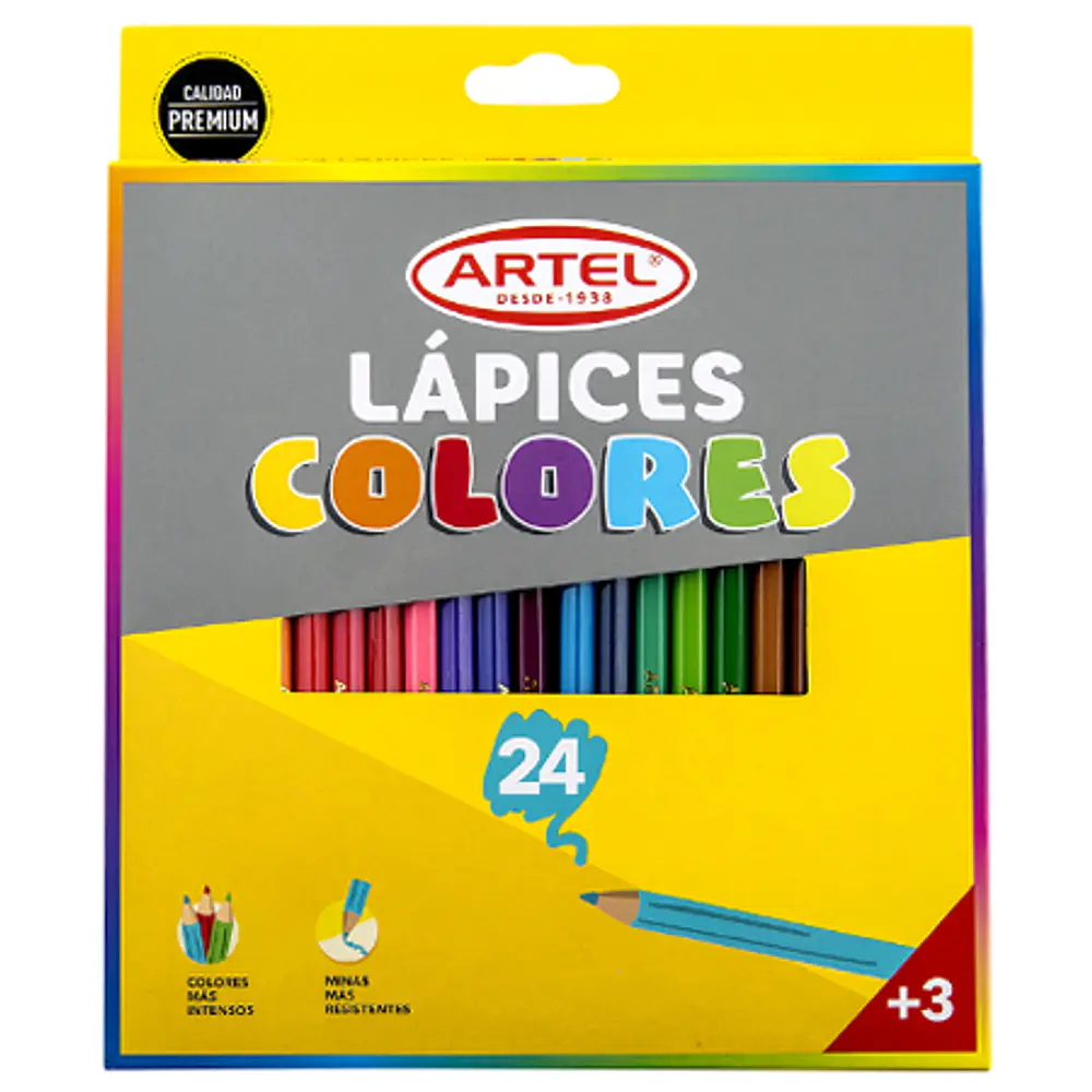 LAPICES 24 COLORES LARGOS ARTEL
