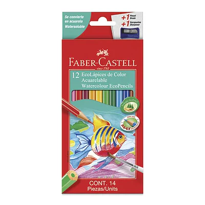 LAPICES ACUARELABLES 12 COLORES CON SACAPUNTA