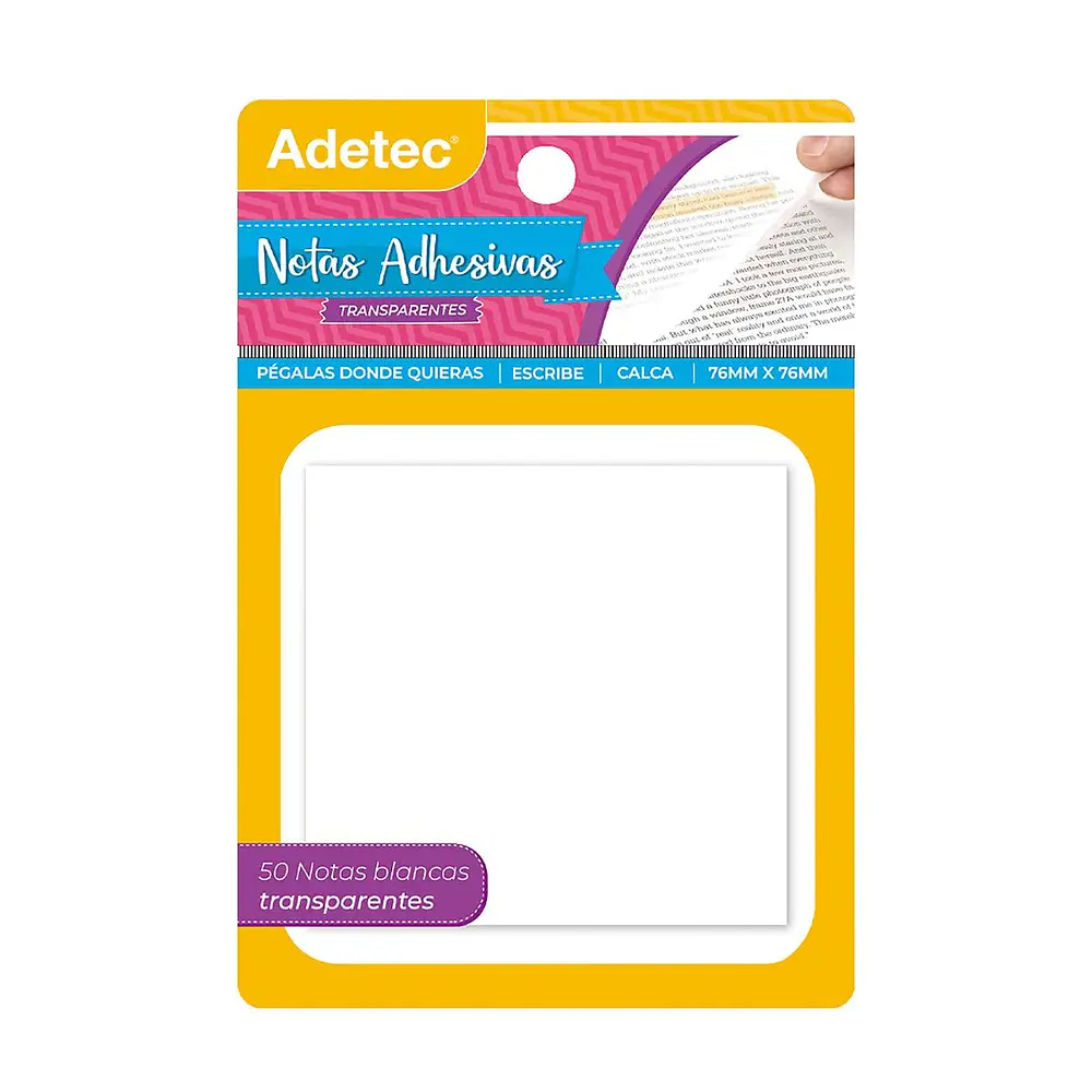 NOTAS AUTOADHESIVAS TRANSPARENTES