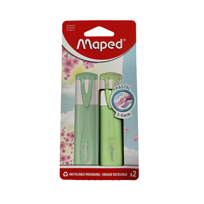 SET DESTACADORES FLUOR PEPS PASTEL 2 UNIDADES