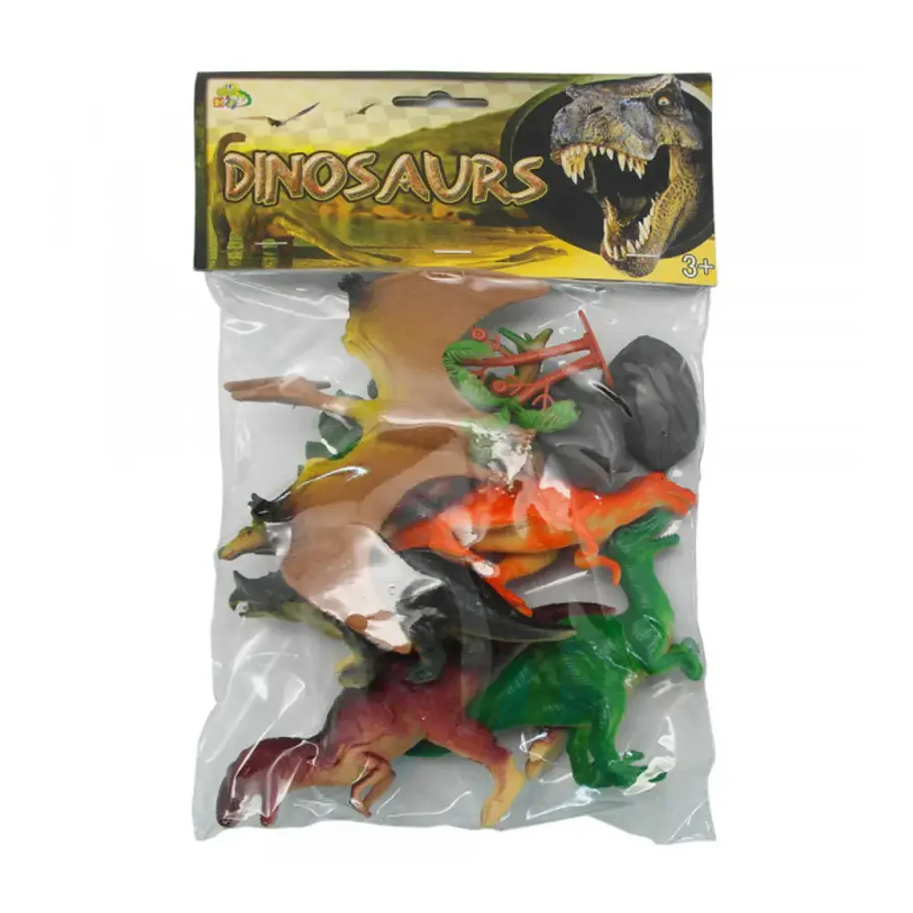 SET DINOSAURIO BOLSA MEDIANA 18X16 CMS 
