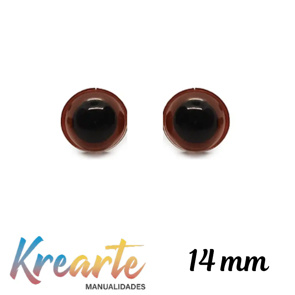 OJOS DE AMIGURUMI 14 MILIMETROS - DIFERENTES COLORES