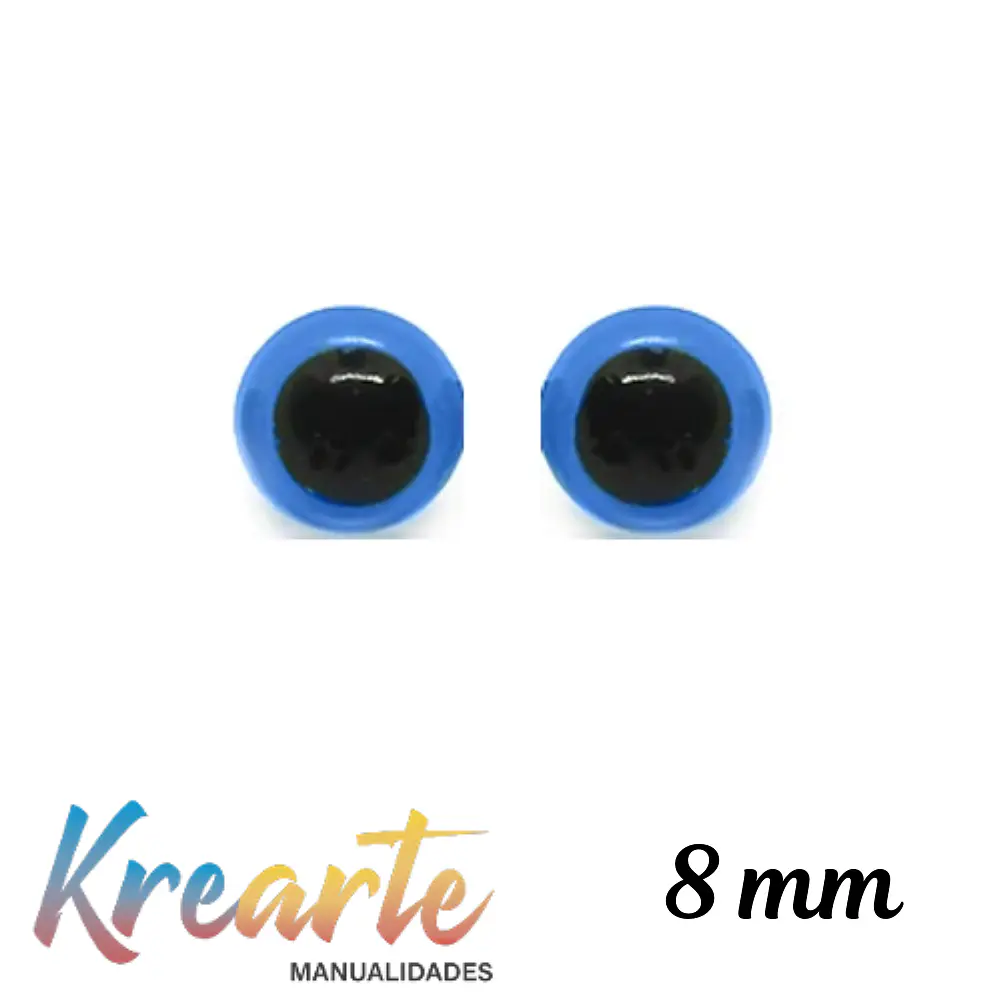 OJOS DE AMIGURUMI 8 MILIMETROS - DIFERENTES COLORES