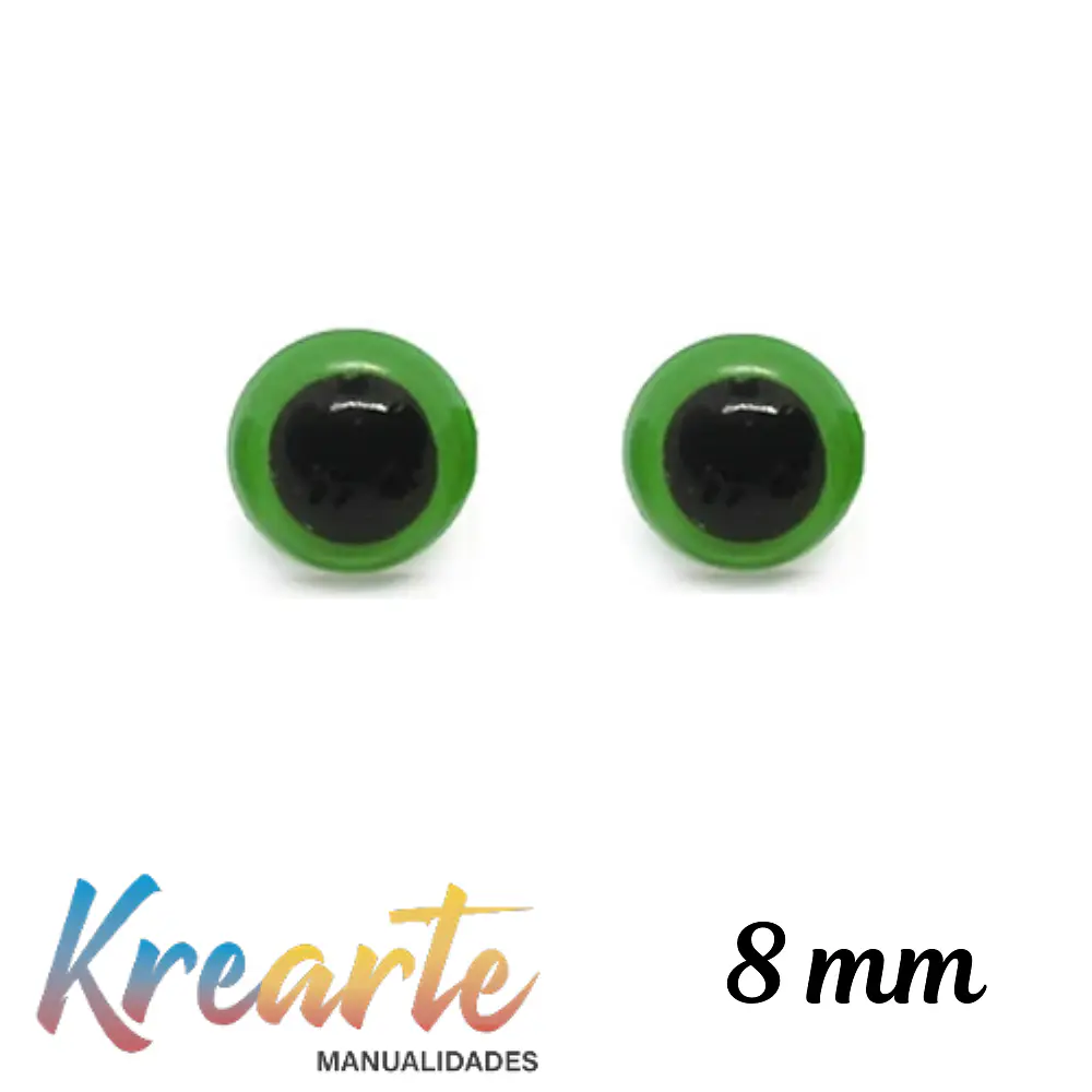 OJOS DE AMIGURUMI 8 MILIMETROS - DIFERENTES COLORES