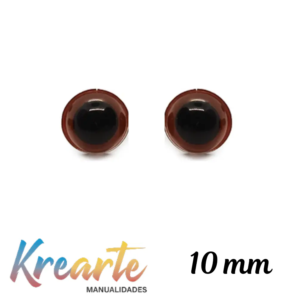 OJOS DE AMIGURUMI 10 MILIMETROS - DIFERENTE COLORES 