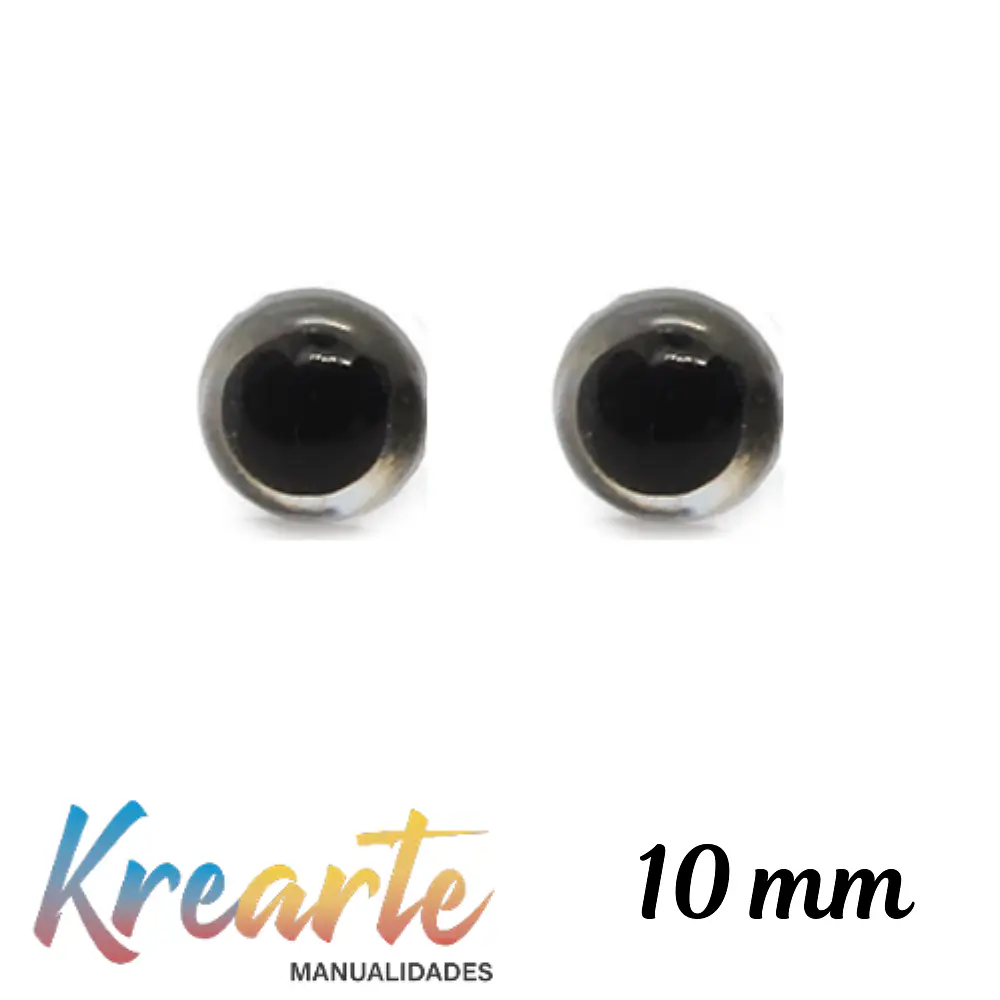 OJOS DE AMIGURUMI 10 MILIMETROS - DIFERENTE COLORES 