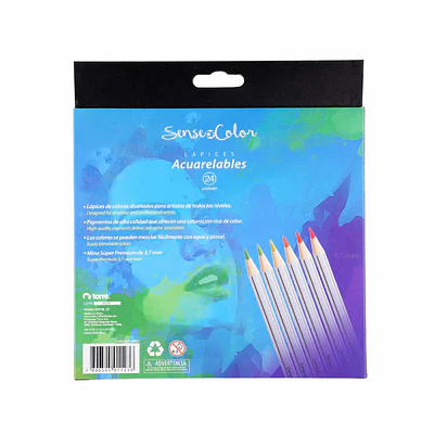 SET LAPICES ACUARELABLES 24 COLORES