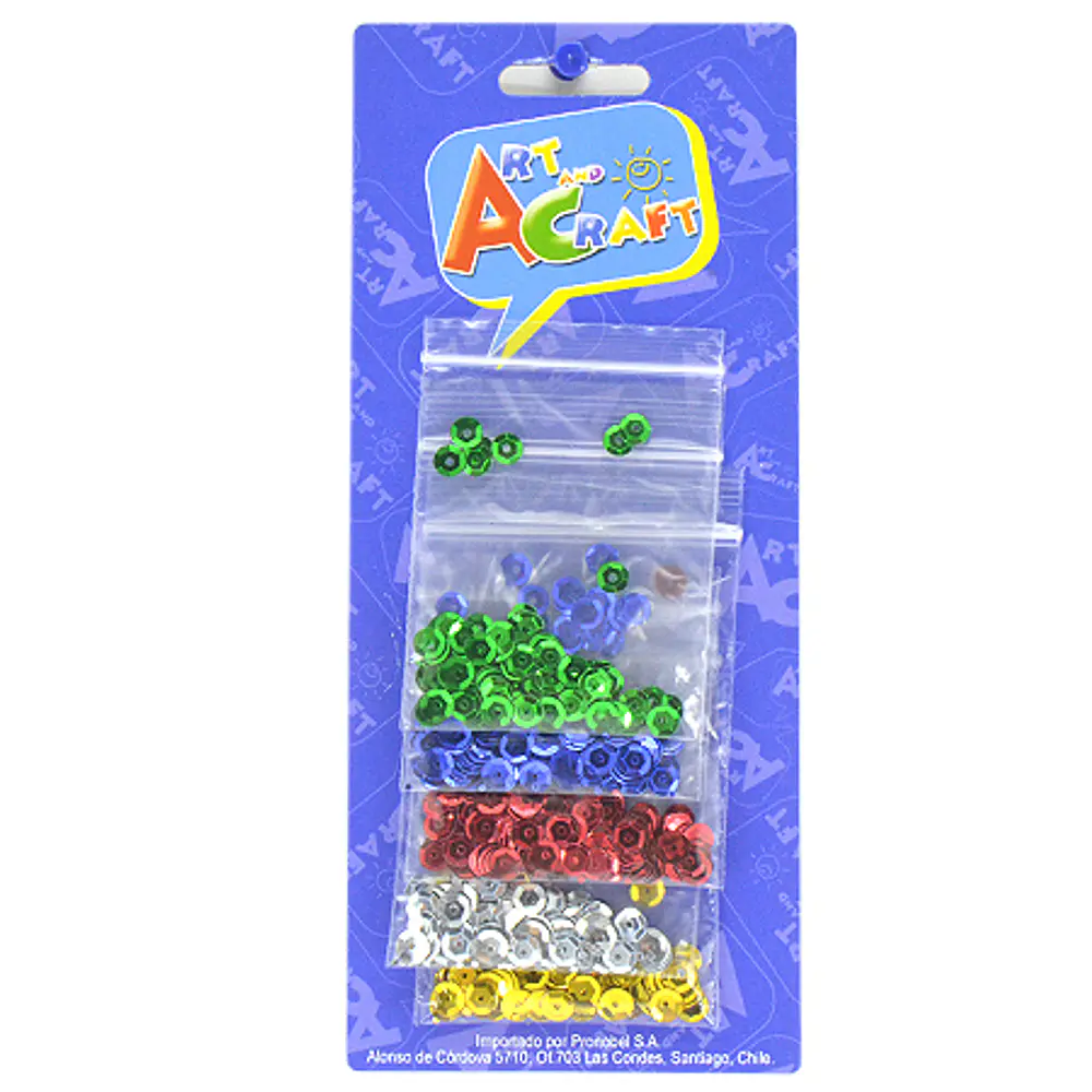 SET LENTEJUELAS 5 COLORES BÁSICOS