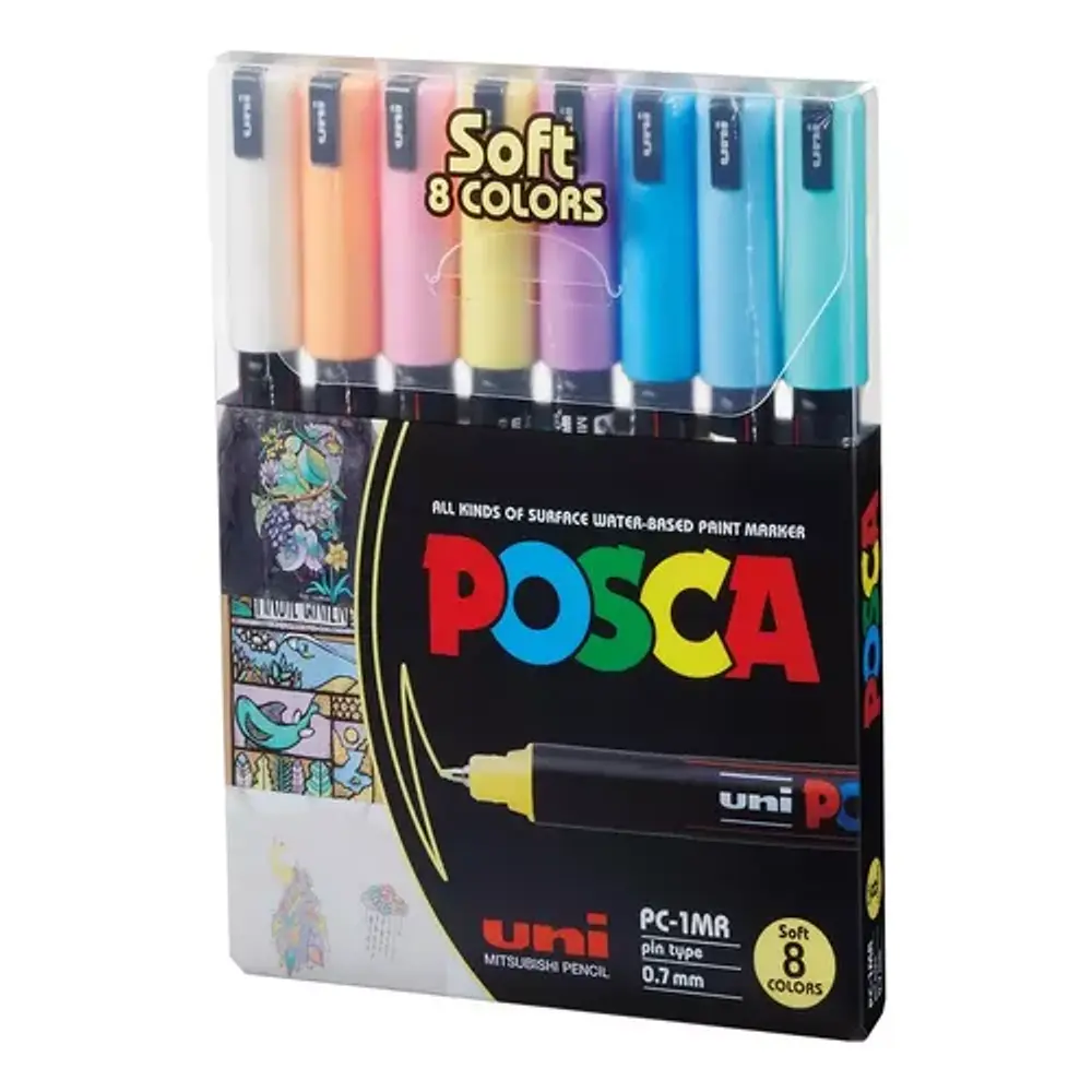 SET MARCADOR ACRILICO 1M 8 COLORES PASTEL