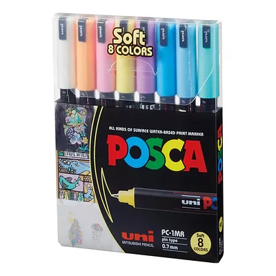 SET MARCADOR ACRILICO 1M 8 COLORES PASTEL