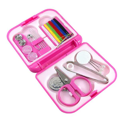 SET MINI COSTURERO VIAJE ROSADO