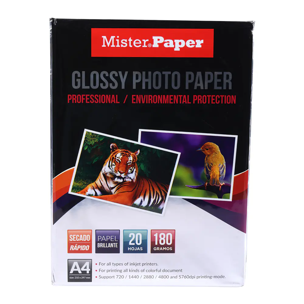 PAPEL FOTOGRAFICO 180 GRAMOS GLOSSY