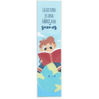 MARCAPÁGINAS PLASTIFICADO - LA LECTURA ES UNA FÁBRICA DE SUEÑOS