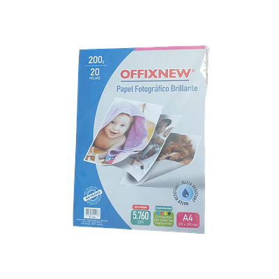 PAPEL FOTOGRAFICO BRILLANTE 200 GRS 20 HJS.