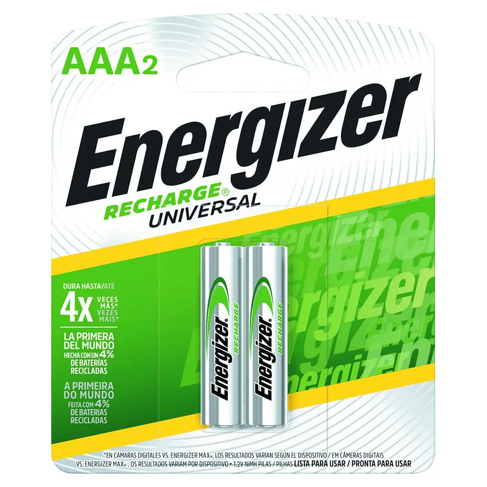 PILA AAA RECARGABLE 700 MAH X 2 UNIDADES. ENERGIZER