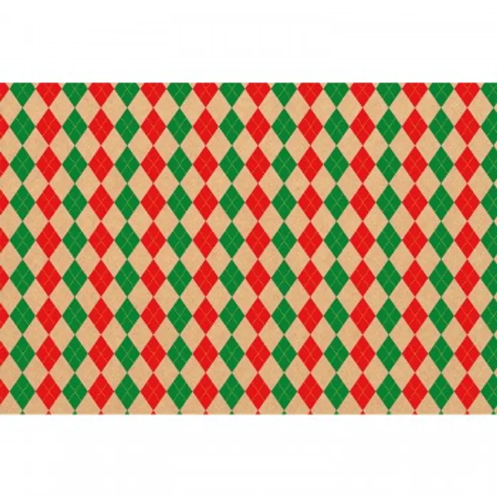 PAPEL KRAFT 80 X 100CMS. TODA OCASION ROMBOS ART AND CRAFT