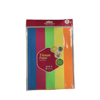 PAPEL SEDA NEON 5 UNIDADES 50x70CM