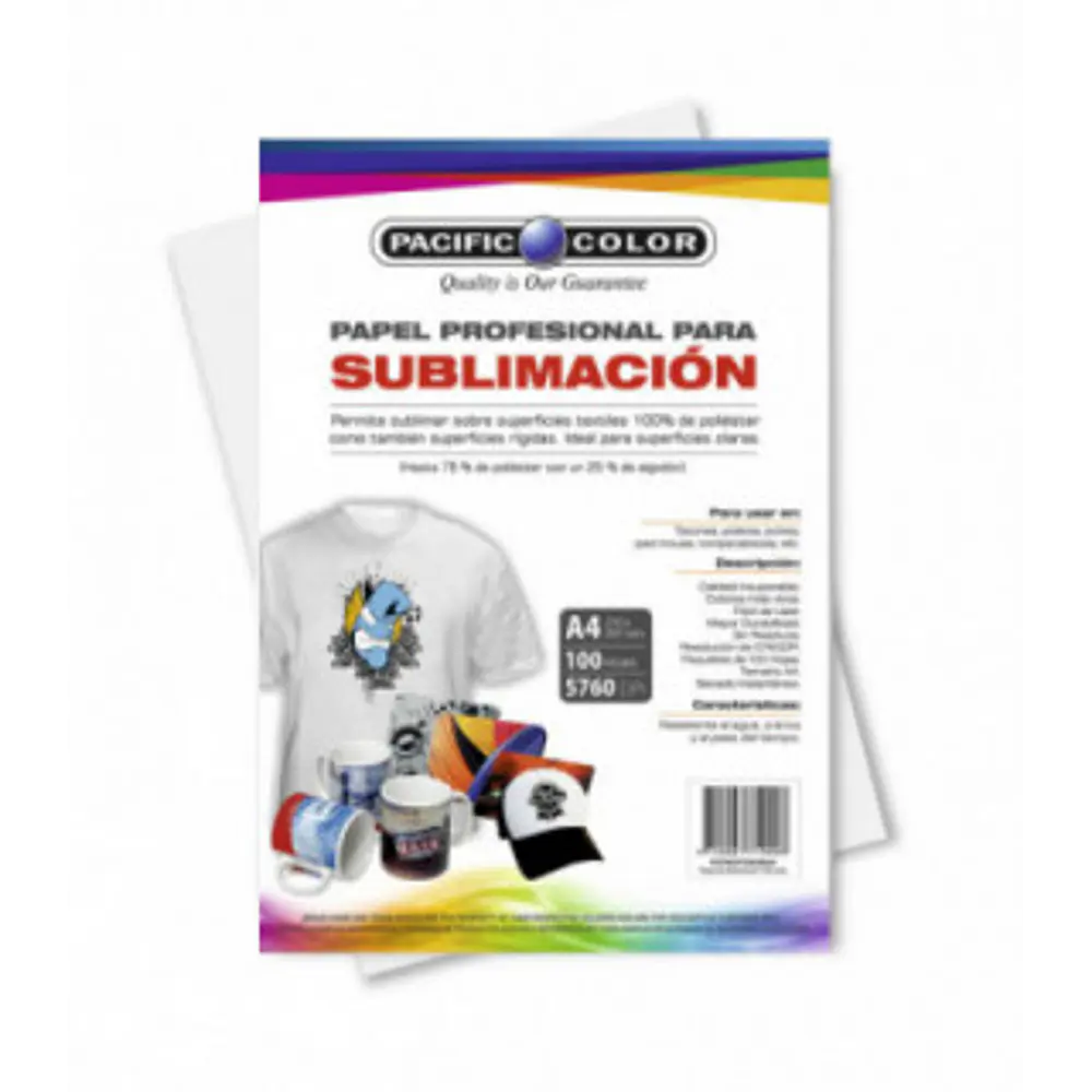 PAPEL SUBLIMACIÓN PROFESIONAL A4 100 HOJAS