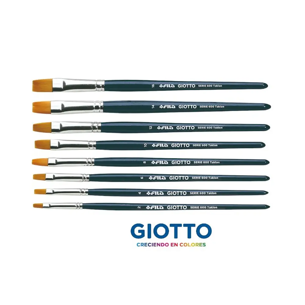 PINCEL PUNTA PLANA SERIE 600 GIOTTO- DIFERENTES GROSORES